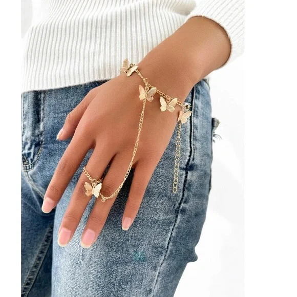 Gold Butterfly Bracelet - Picture 5 of 5